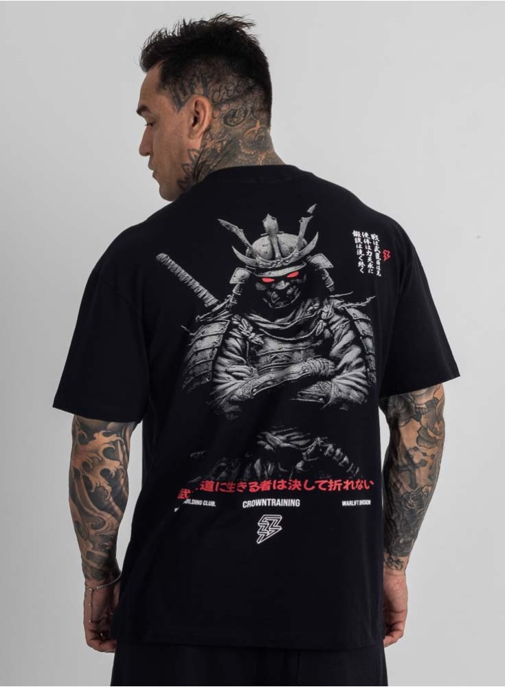 Camiseta Oversized Warlift Bushido Preta | Crown Training