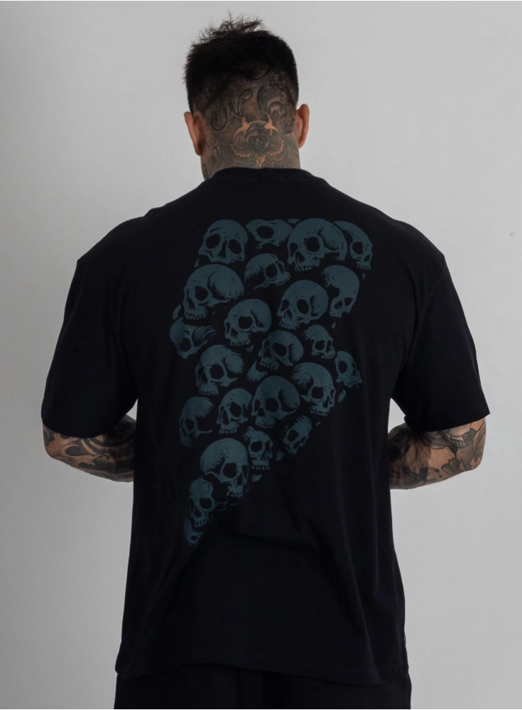 Camiseta Oversized Preta Skull - 3 por R$199! | Crown Training