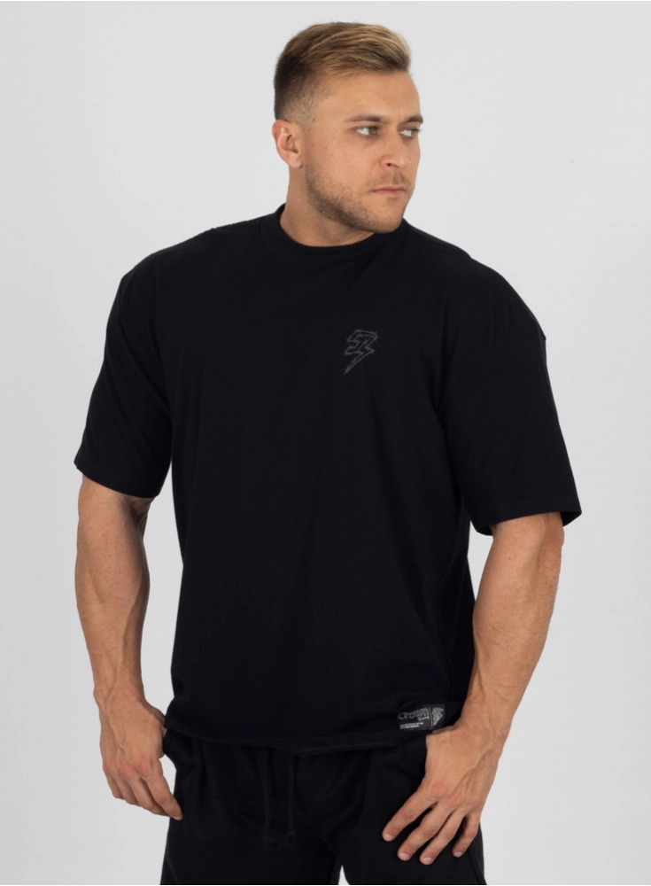 Camiseta Oversized Preta Arame Farpado