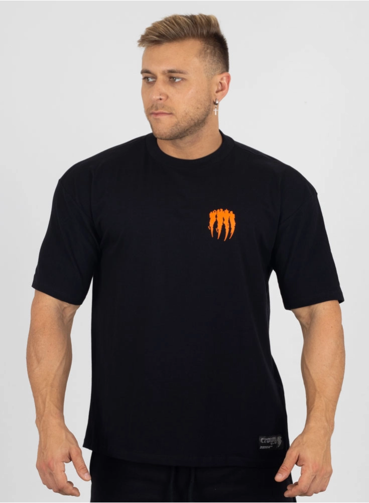 Camiseta Oversized Pantera Cara Tranquilo Preta