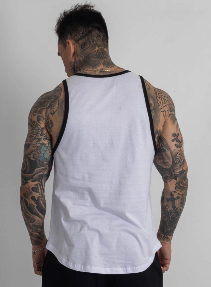 Regata Crown Tradicional Bordada Origin Branca Regata Crown Tradicional Bordada Origin Branca