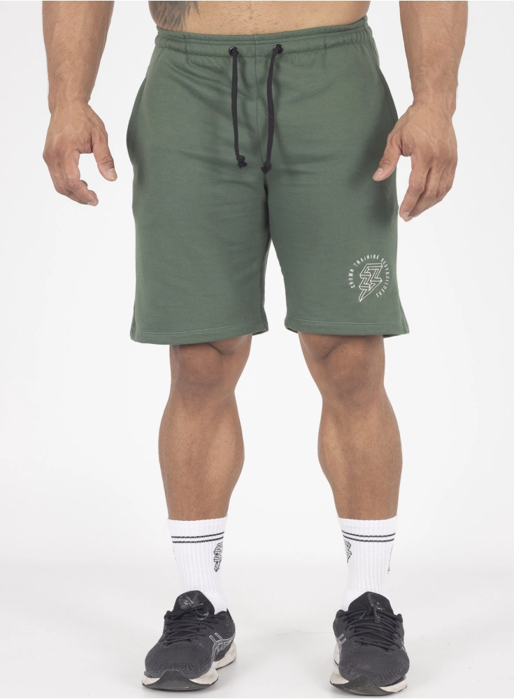 Bermuda Crown Trad Moletom Bodybuilding Bordada  Verde Escuro 