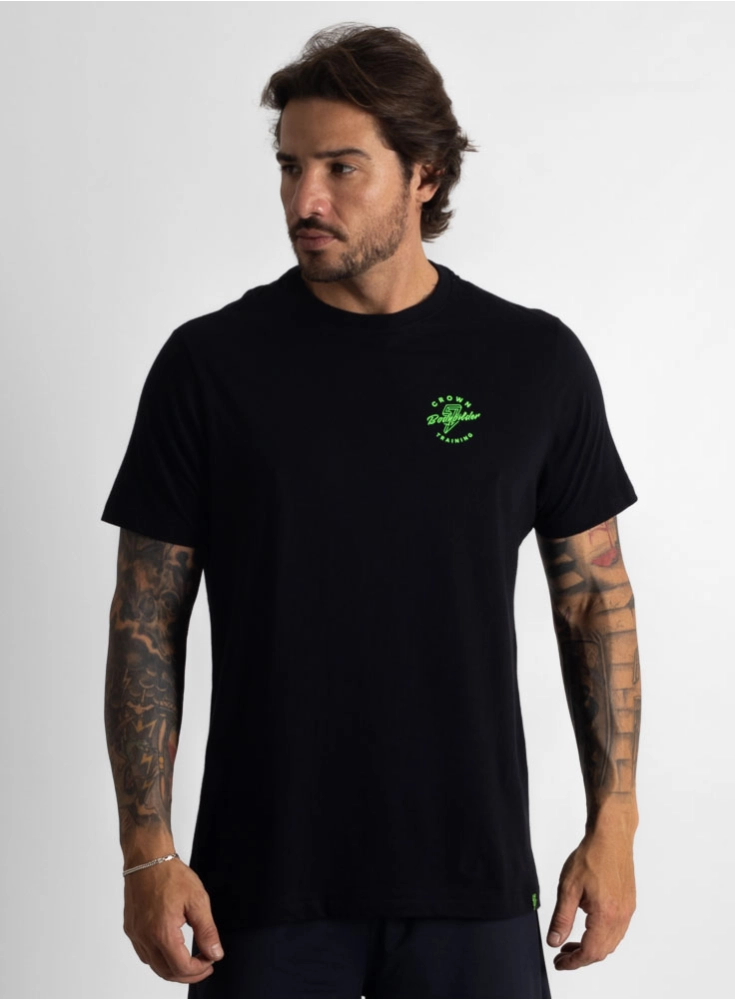 Camiseta Crown Training Bodybuilder Preta