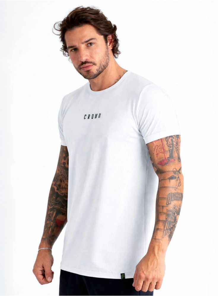 Camiseta Crown Polytech Basic Branca
