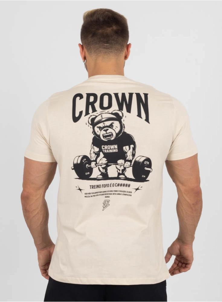 Camiseta Crown Training Treino Fofo Creme