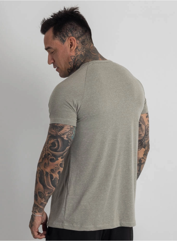 Camiseta Crown Training Classic Mescla Verde Khaki