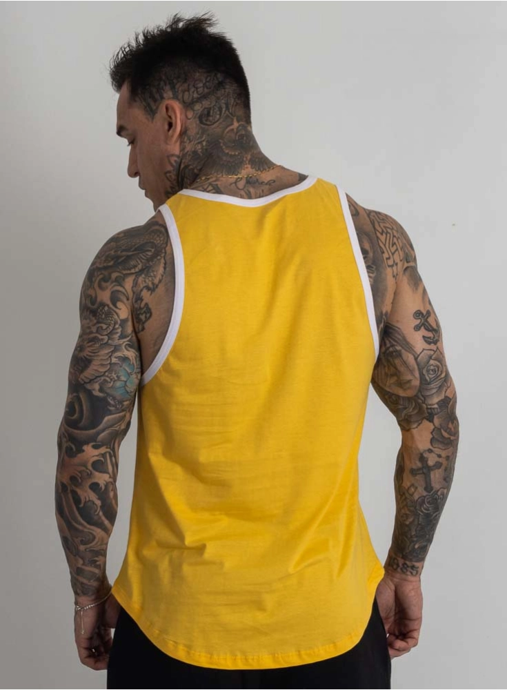 Regata Crown Tradicional Bordada Origin Amarelo Regata Crown Tradicional Bordada Origin Amarelo