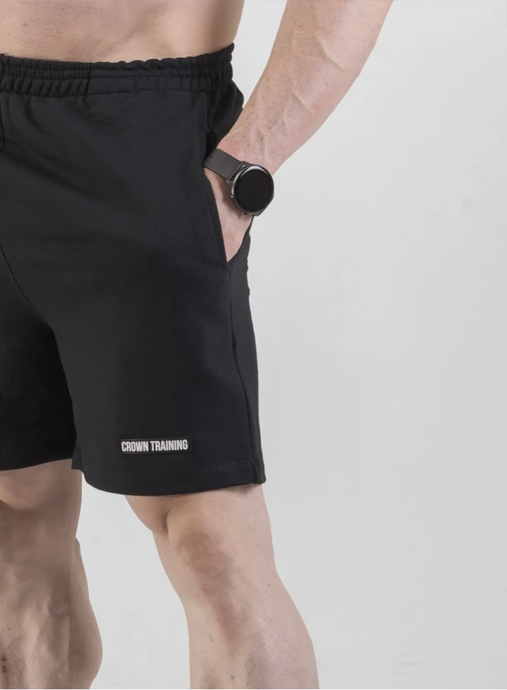 Bermuda de Moletom Crown Curta Training Black