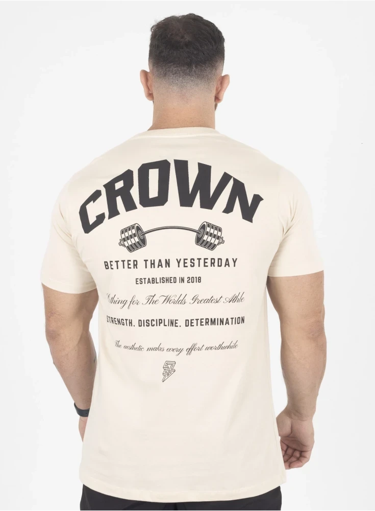 Camiseta Crown Training Dumbbell Creme Camiseta Crown Training Dumbbell Creme