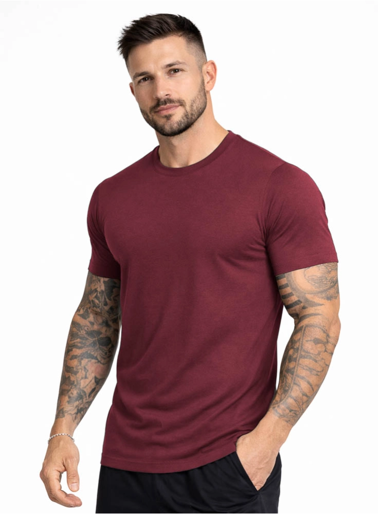 Camiseta Crown Tech Modal Bordô Camiseta Crown Tech Modal Bordô