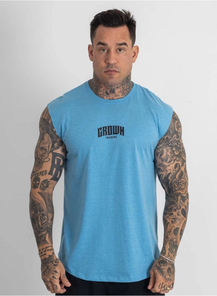 Regata Crown Japonesa Pace Mescla Azul Regata Crown Japonesa Pace Mescla Azul