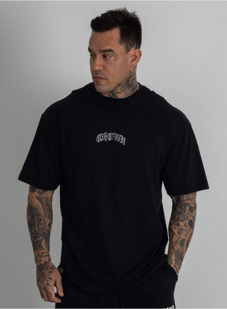 Camiseta Oversized Deuses H&eacute;rcules Preta