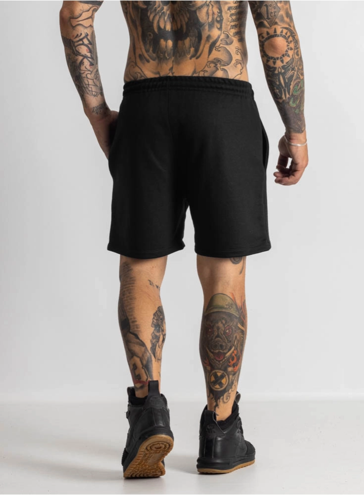 Bermuda de Moletom Crown Curta Bodyuilder Preta