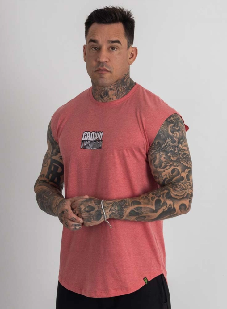 Regata Crown Japonesa Base Mescla Vermelho Regata Crown Japonesa Base Mescla Vermelho