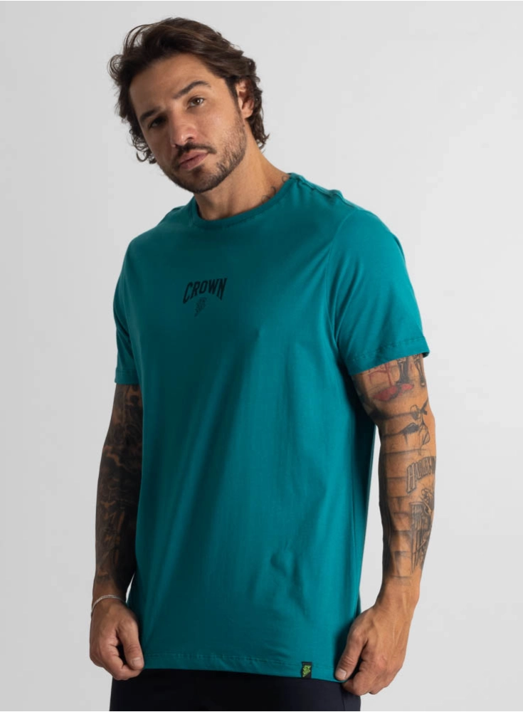 Camiseta Crown Training Treino Fofo Verde Petróleo