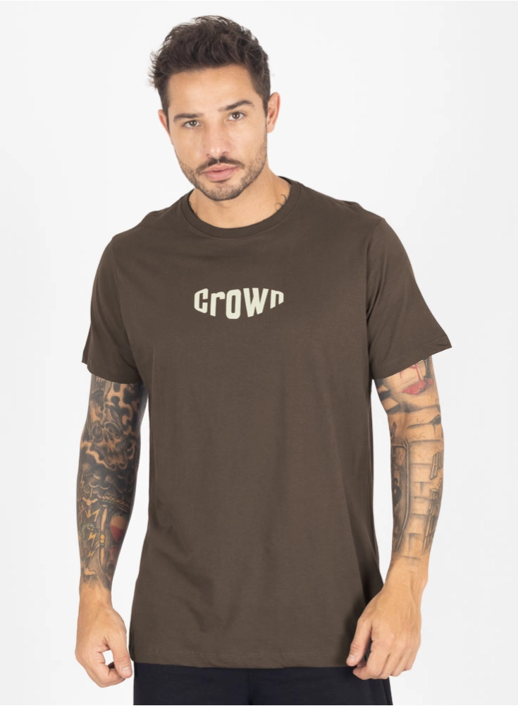 Camiseta Crown Training Bubble Marrom Camiseta Crown Training Bubble Marrom