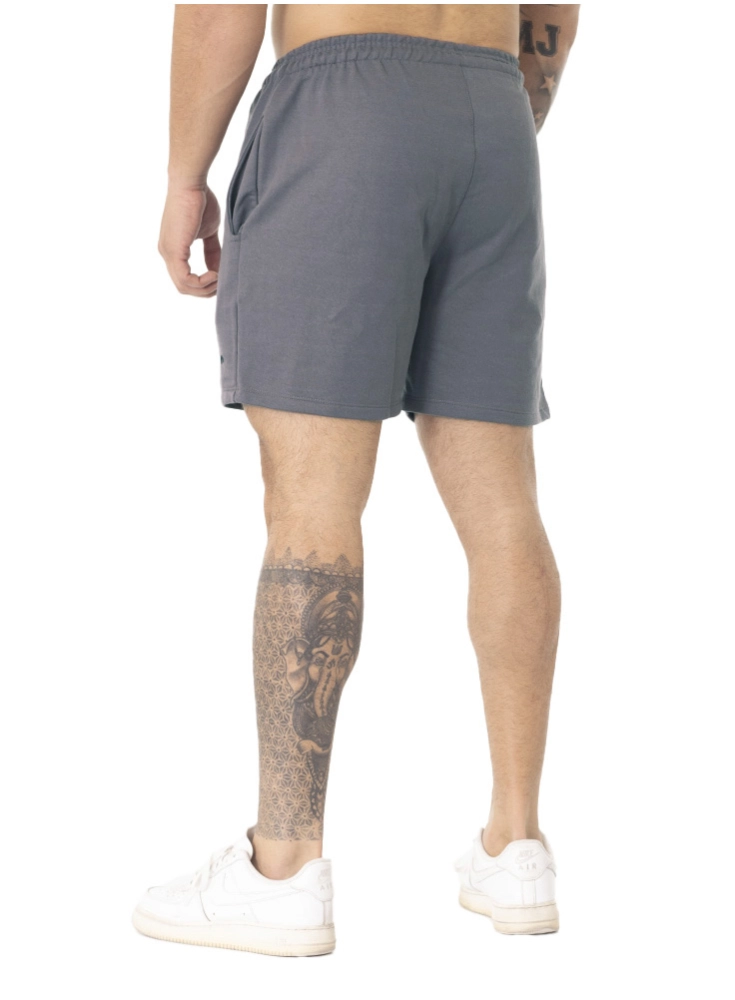 Bermuda Crown Moletom Curta Dark Bordada Grafite Bermuda Crown Moletom Curta Dark Bordada Grafite