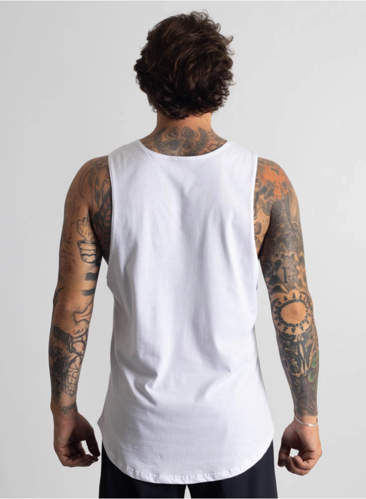 Regata Crown Tank Bodybuilder Branca