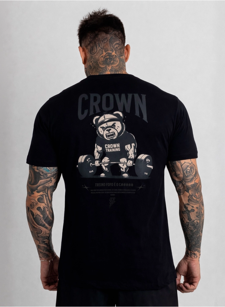 Camiseta Crown Training Treino Fofo Preta