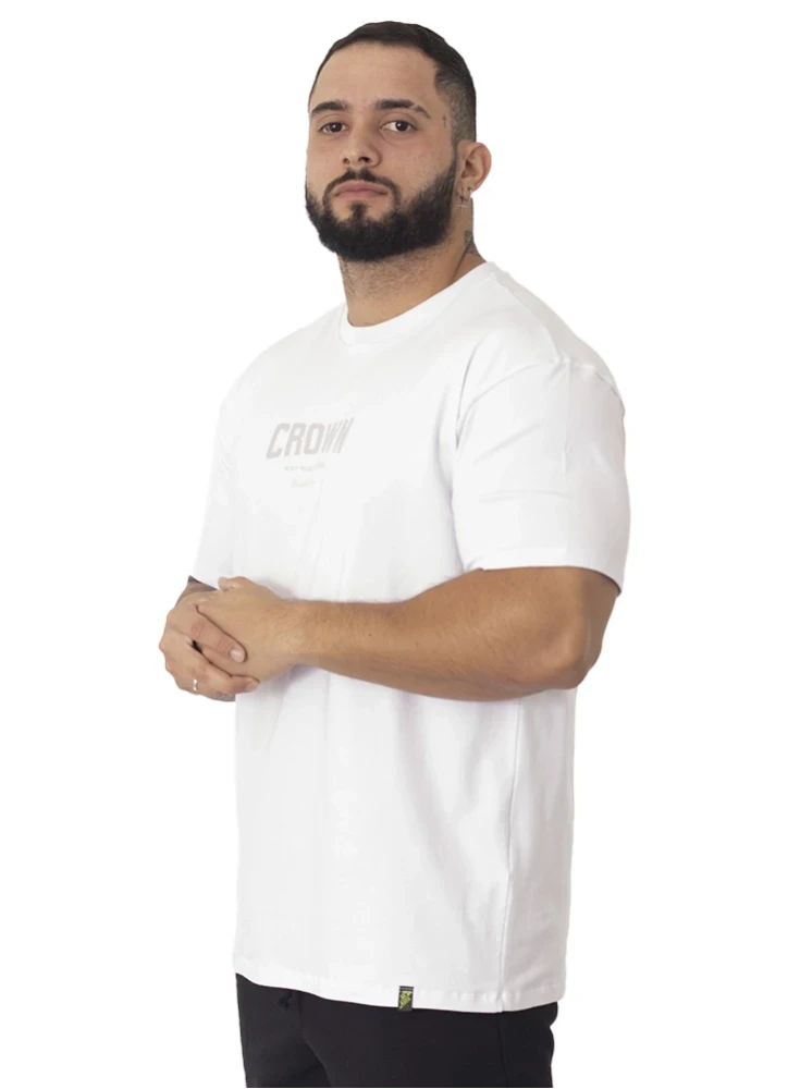 Camiseta Crown Training Bodybuilder  Branco 