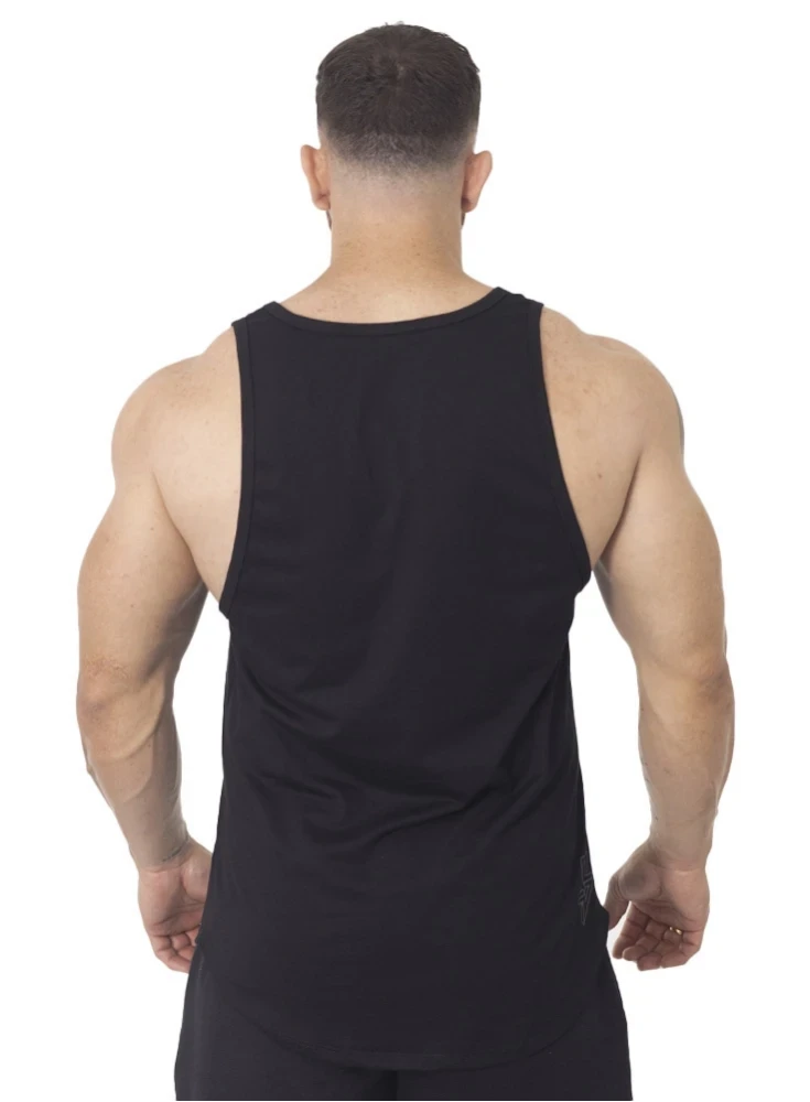 Regata Crown Tradicional Bodybuilder  Preto 