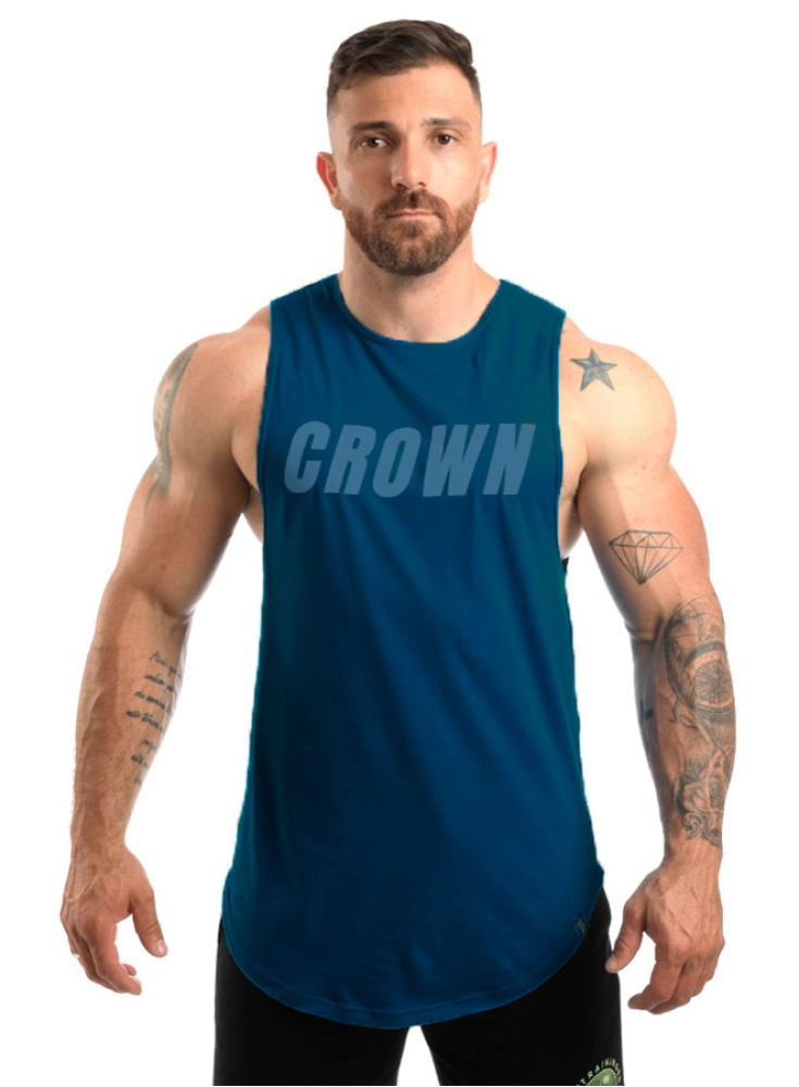 Regata Crown Tank Performance Azul Marinho