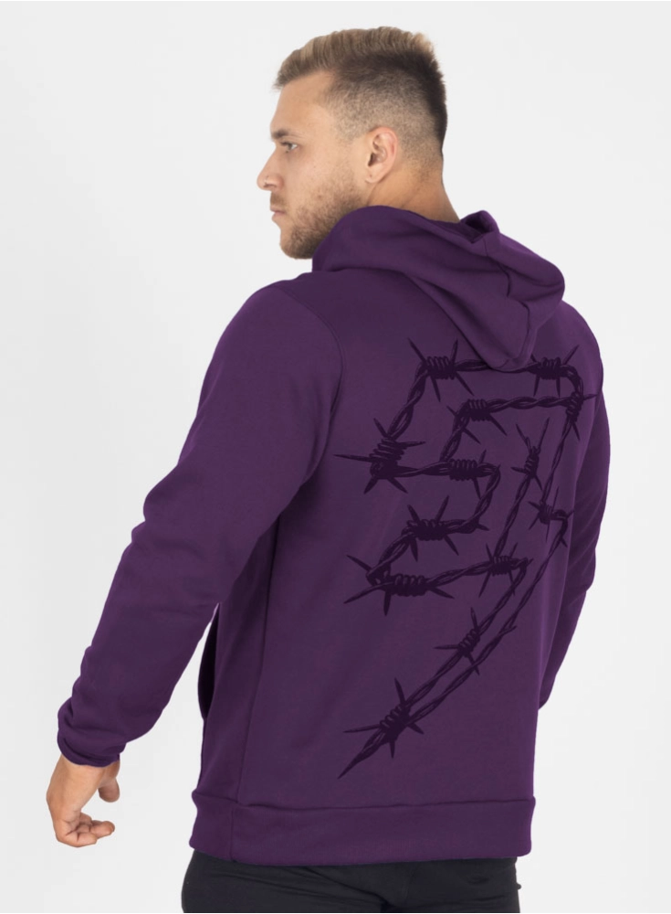 Moletom Crown Capuz Farpado Roxo