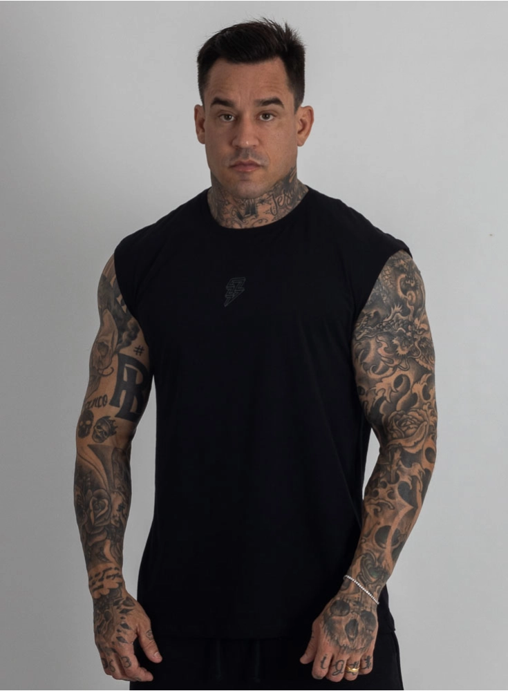 Regata Crown Japonesa Reta Bodybuilder Preta Regata Crown Japonesa Reta Bodybuilder Preta