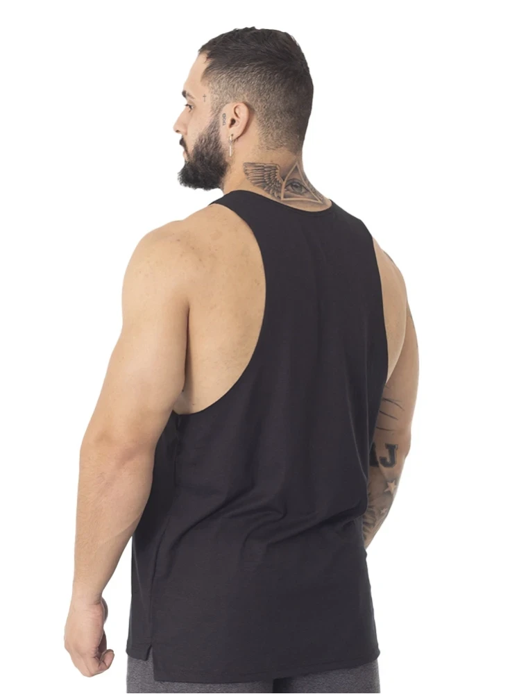 Regata Crown Corte Laser Bodybuilder Preto Regata Crown Corte Laser Bodybuilder Preto