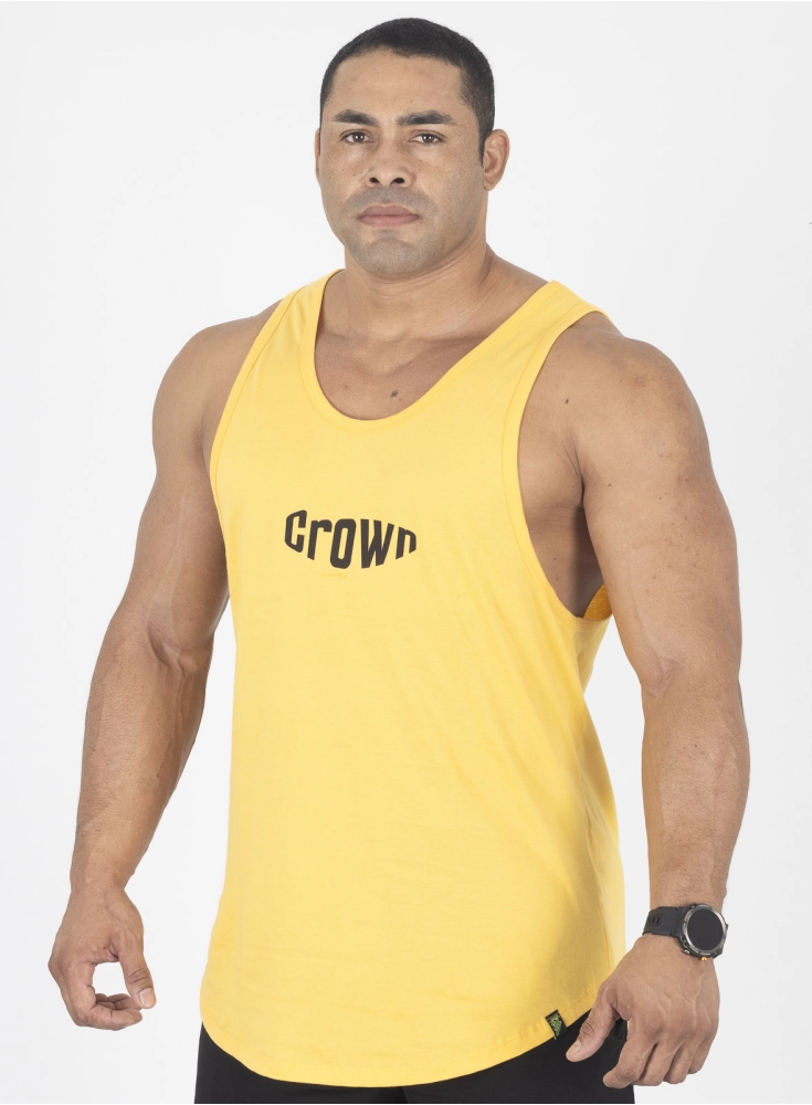 Regata Crown Tradicional Bubble Amarelo Regata Crown Tradicional Bubble Amarelo