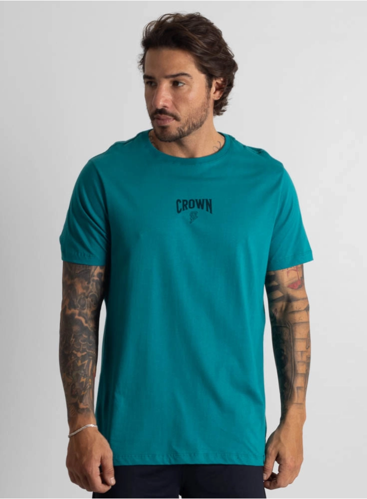 Camiseta Crown Training Treino Fofo Verde Petróleo