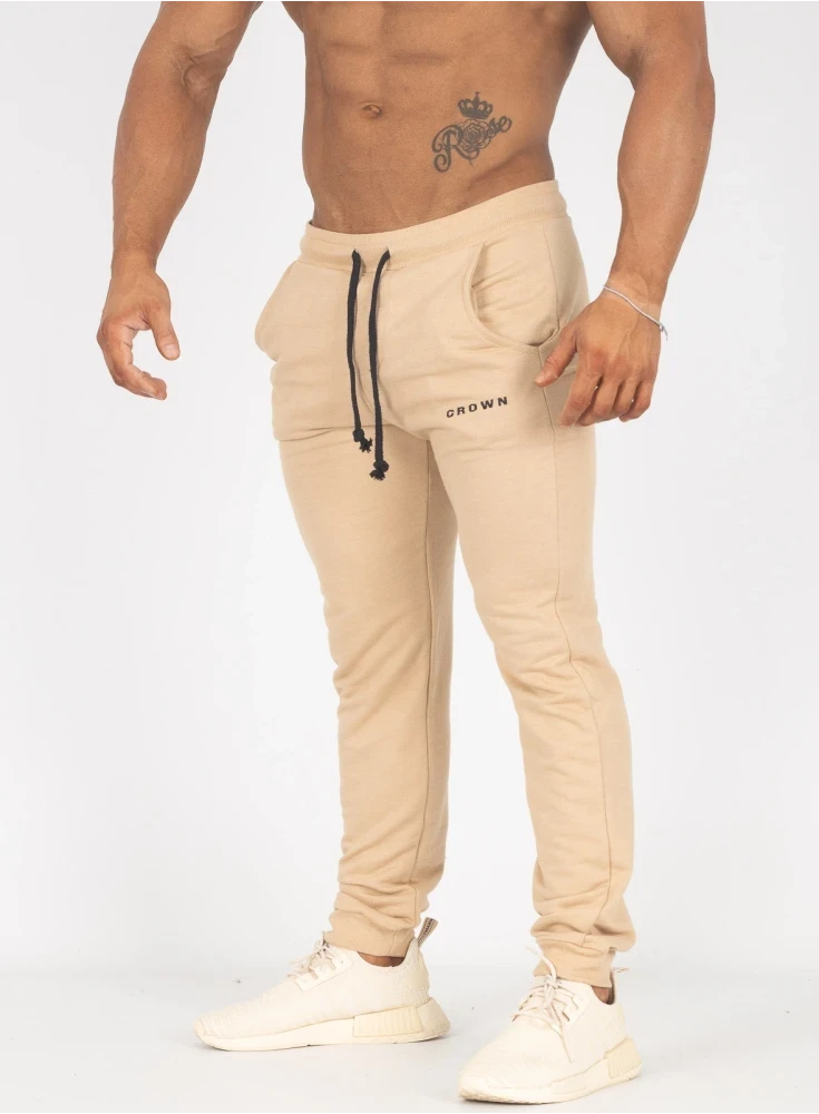 Cal&ccedil;a Crown Training Moletom Dark  Bege 