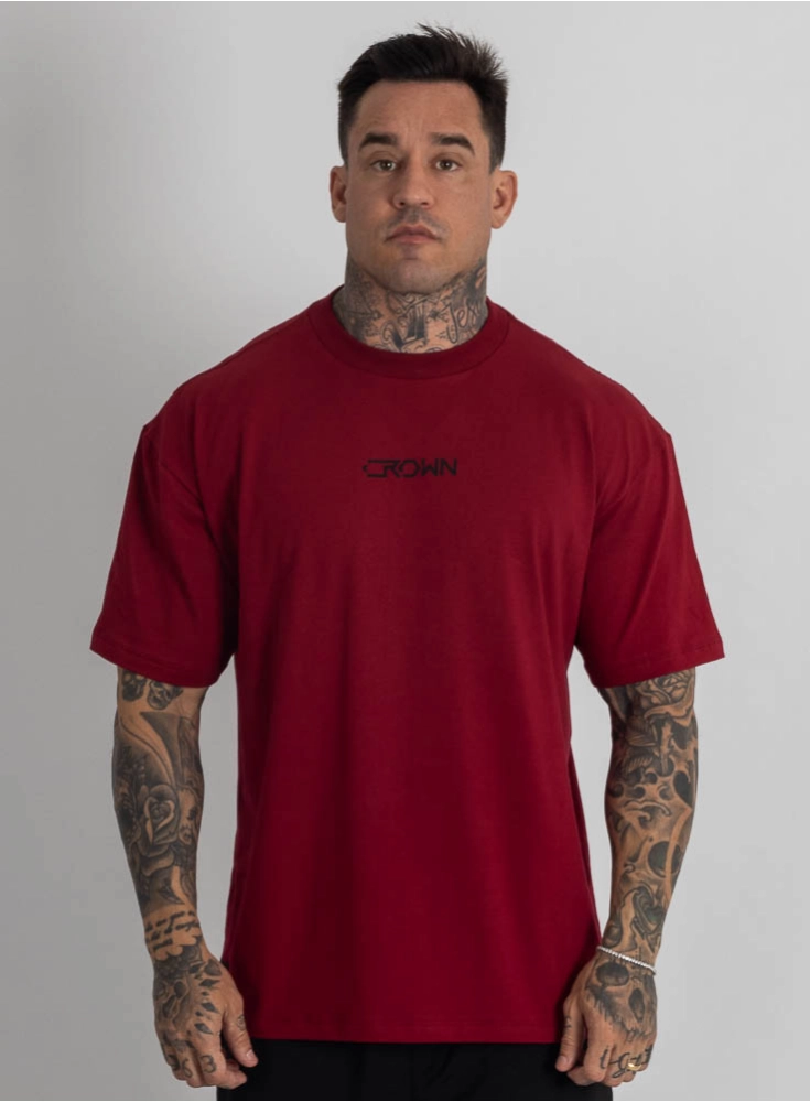 Camiseta Oversized HardLine Bordô