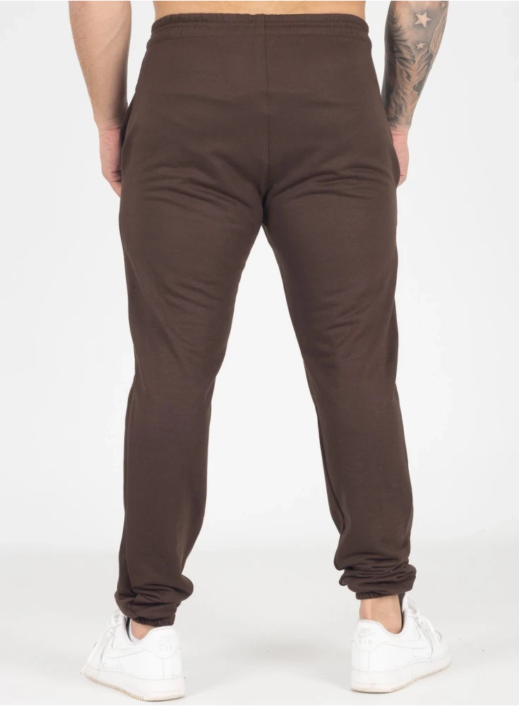 Calça Crown Training Moletom Slim Dark  Marrom 