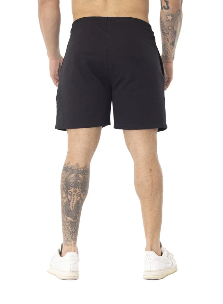 Bermuda Crown Moletom Curta Dark Bordada Preto Bermuda Crown Moletom Curta Dark Bordada Preto