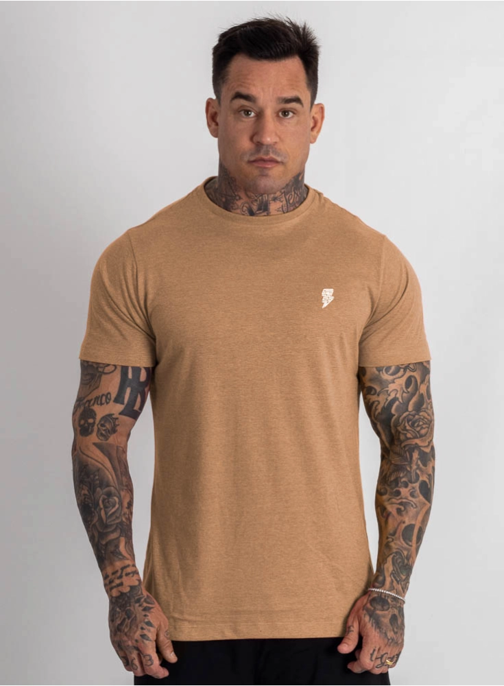 Camiseta Crown Training Minimalist Mescla Caramelo Camiseta Crown Training Minimalist Mescla Caramelo