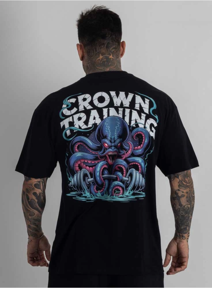 Camiseta Oversized Monster Kraken Preta Camiseta Oversized Monster Kraken Preta