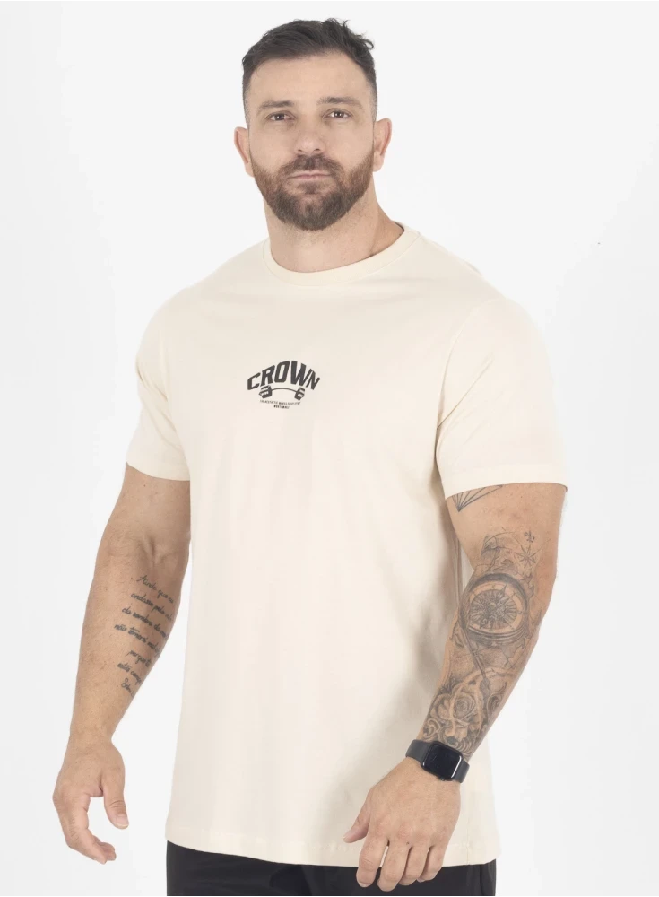 Camiseta Crown Training Dumbbell Creme Camiseta Crown Training Dumbbell Creme