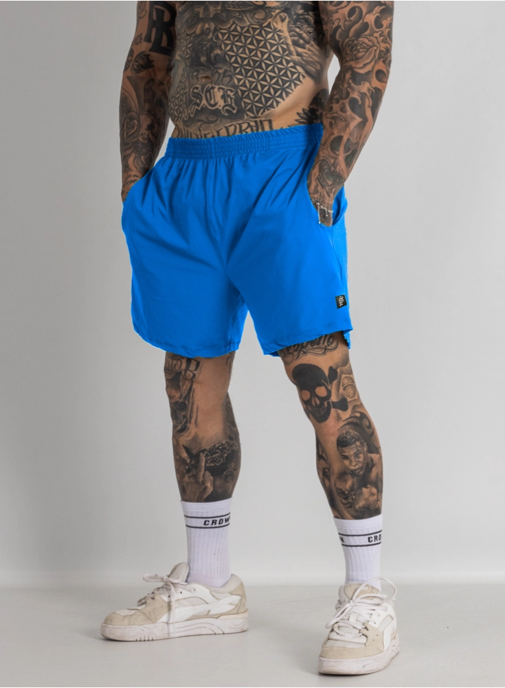 Bermuda Crown Poliamida Curta Azul Matisse