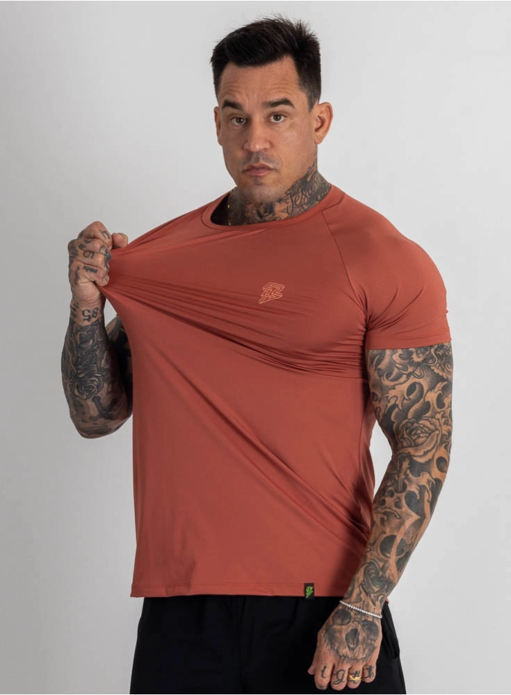 Camiseta Crown Dry Fit Lisa Terra Cota Camiseta Crown Dry Fit Lisa Terra Cota