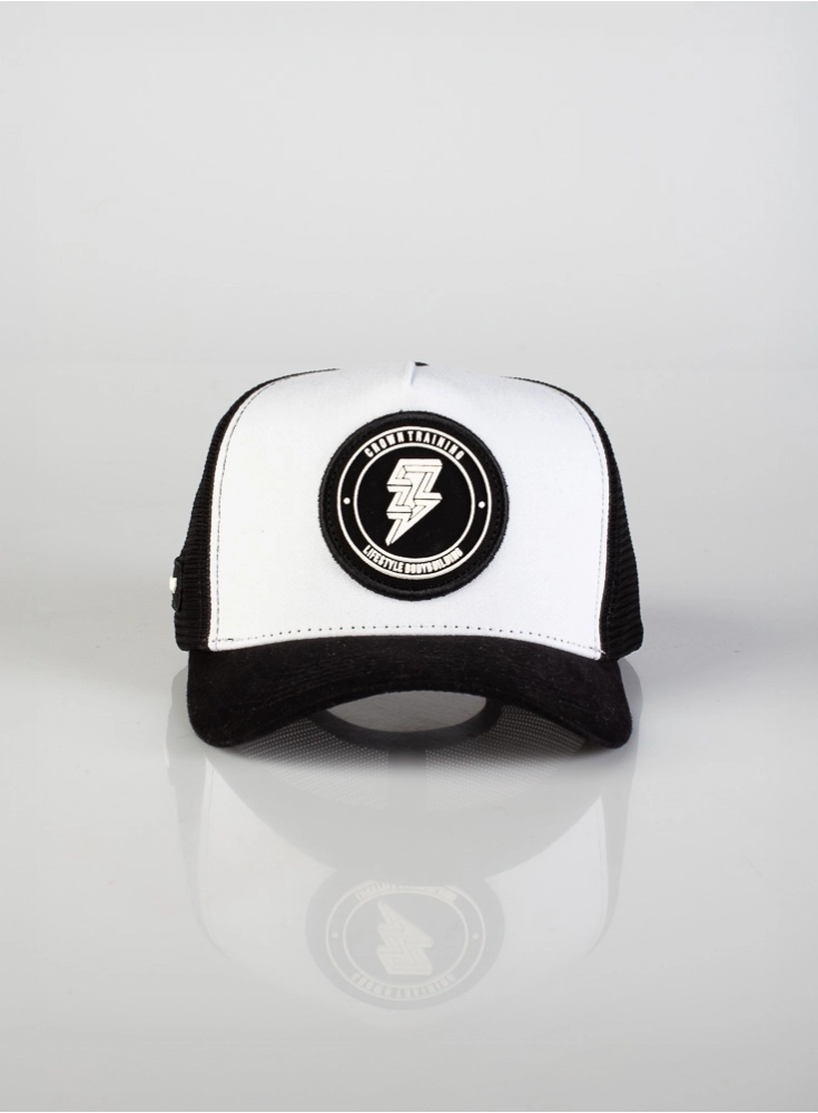 Boné Crown Training Trucker Preto e Branco