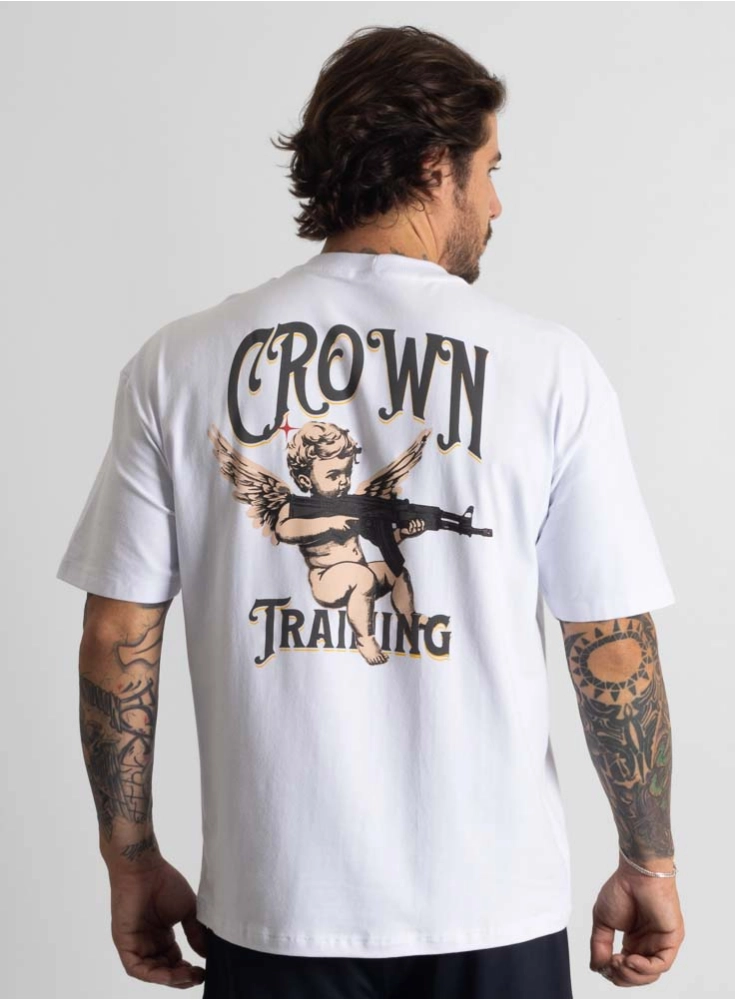 Camiseta Oversized Bullet Wings Branca