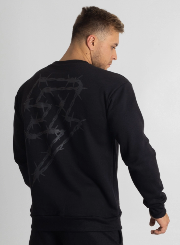 Moletom Crown Farpado Preto
