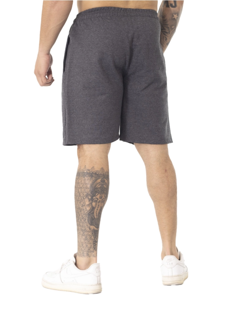 Bermuda Crown Moletom Tradicional Dark Bordada Mescla Black