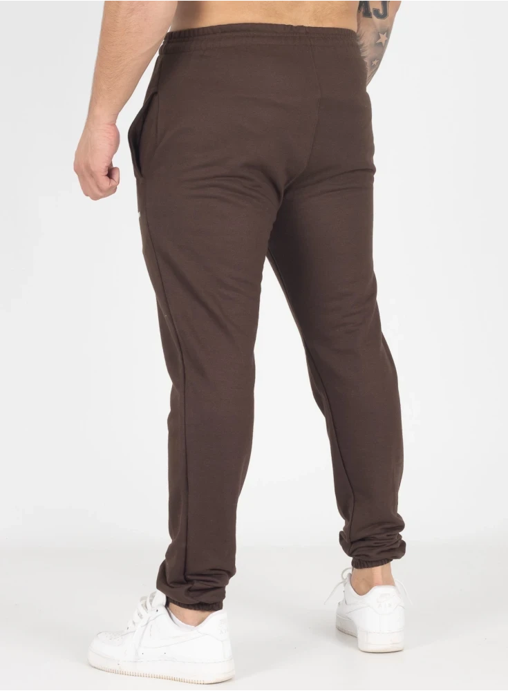 Calça Crown Training Moletom Slim Dark  Marrom 