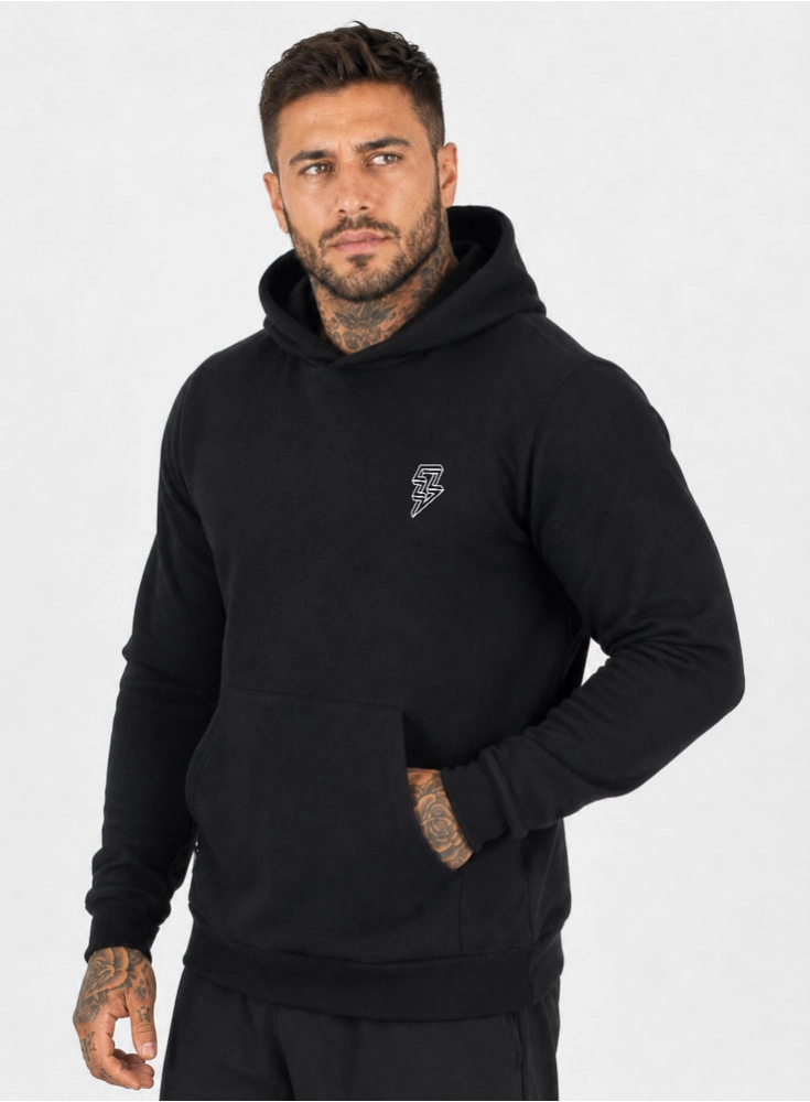 Moletom Crown Capuz Raio Preto Moletom Crown Capuz Raio Preto