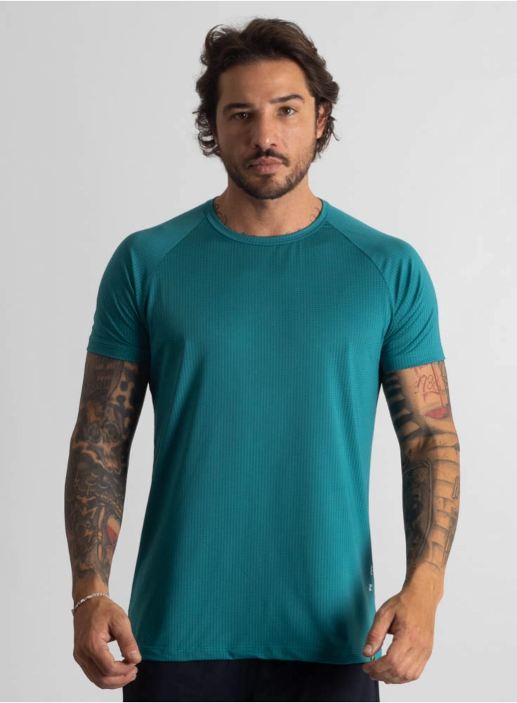 Camiseta Crown Dry Fit ice Elemental Verde Petróleo