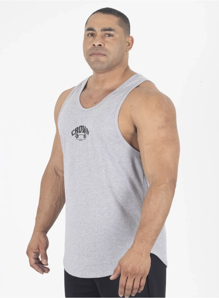 Regata Masculina Cinza Dumbbell Crown Training 