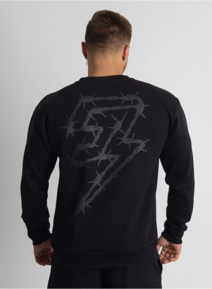 Moletom Crown Farpado Preto