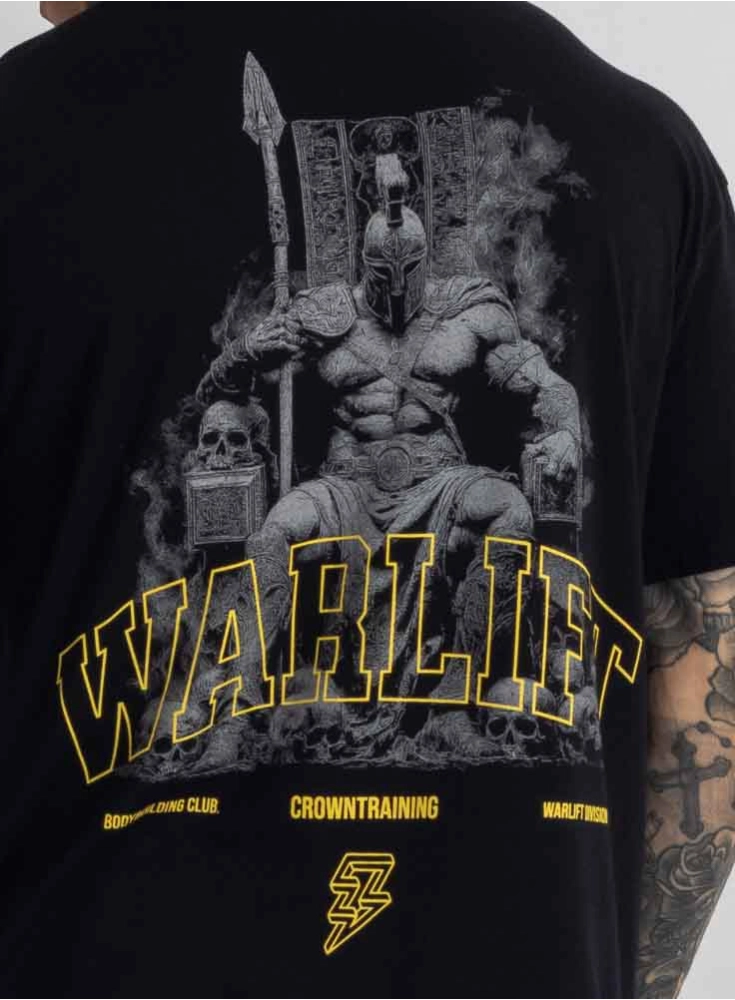 Camiseta Oversized Warlift Sparta Preta Camiseta Oversized Warlift Sparta Preta